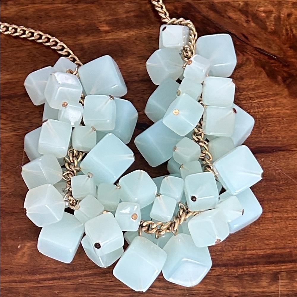 Blue and Gold Statement Necklace